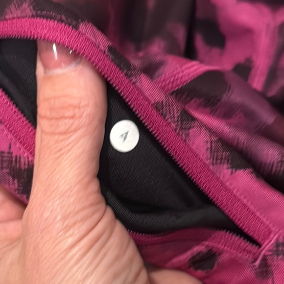 Lululemon Pace Revival Crop Pink and Black Patterned Leggings - Picture 10 of 16